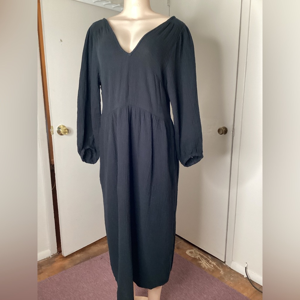 Madewell Black Long Sleeve Dress
